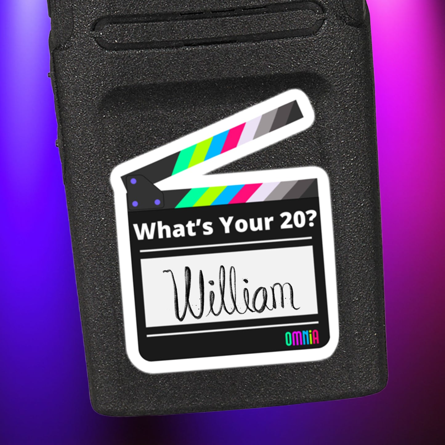 What's Your 20? Name Tag Sticker - 2 inch