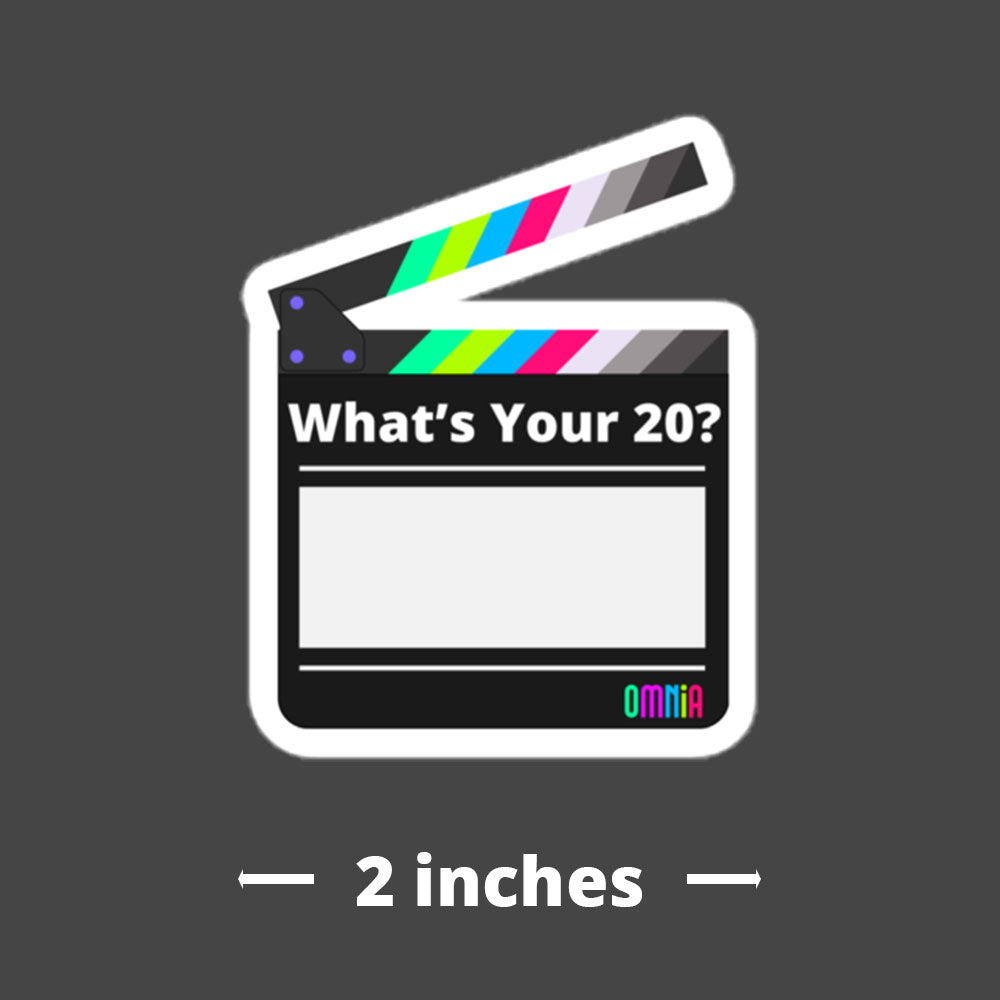 What's Your 20? Name Tag Sticker - 2 inch